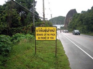 Funny Thai Road Sign
