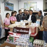 Mass raid on Pattaya Warehouse nets smuggled ciggarettes