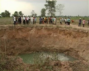 Sink hole in Thailand