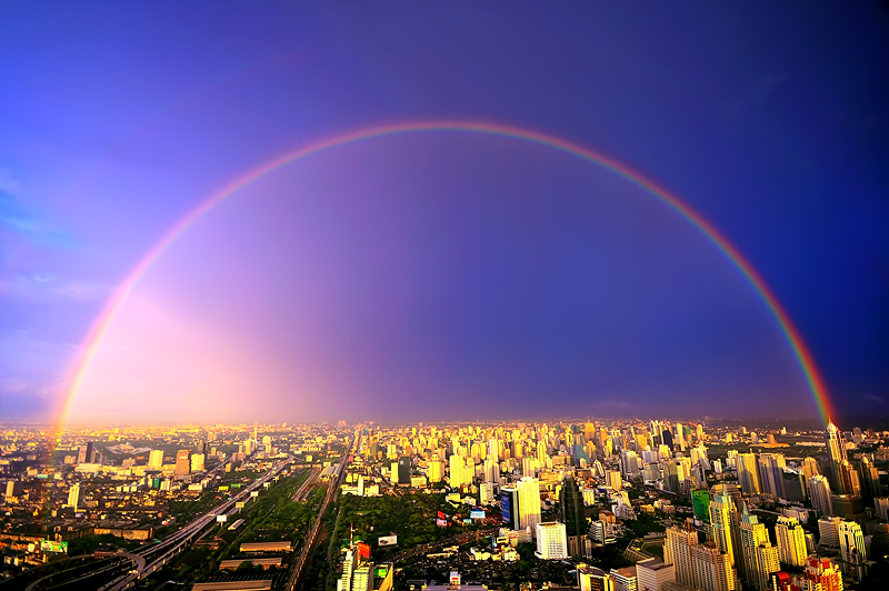 Rainbow over Bangkok