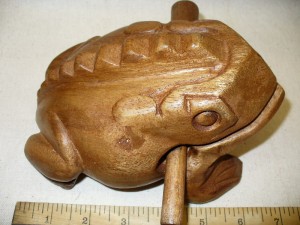 wooden frog