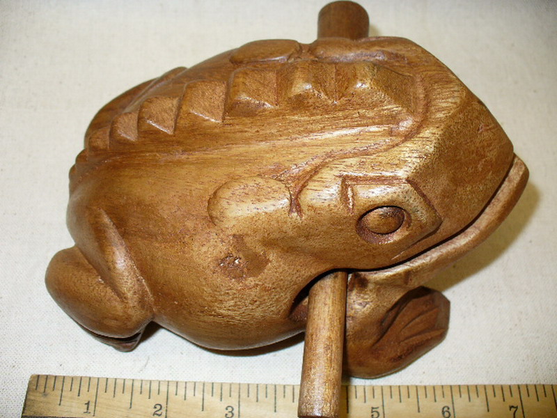 wooden frog