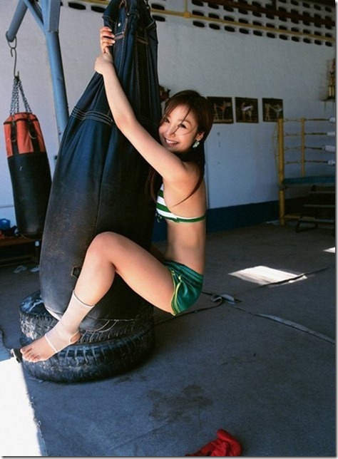 Sexy Thai girl in Muay Thai Uniform