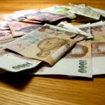 thai baht on the table